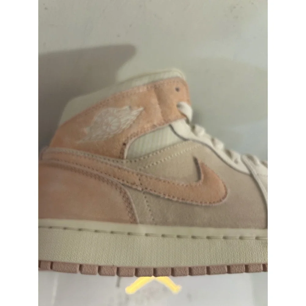 Jordan Air Jordan 1 Mid SE 9.5 Coconut Milk Legend Pink Suede Womens